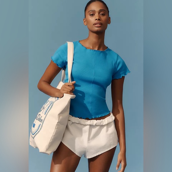 ✨ Anthropologie Printed Beaded Tote Bag - Picture 4 of 7